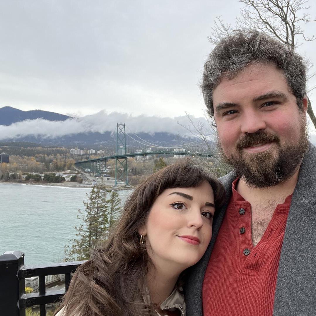 Hanging out by the Lions Gate Bridge in Vancouver.
