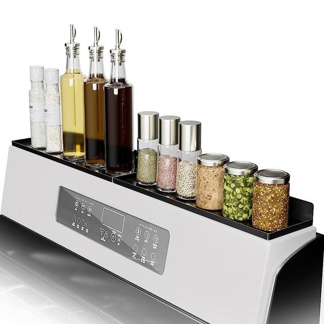 pickpiff 30" Stove Top Shelf, Kitchen Shelf for Stove, Upgraded Design Kitchen Shelf, Three Installation Methods suitable for Spice Bottle Storage, Kitchen Storage, Household Items Storage.