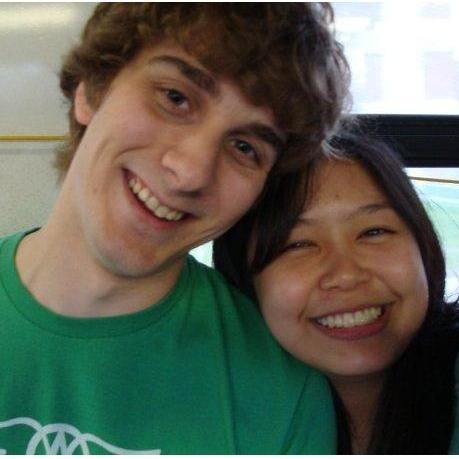 On the bus during college circa 2009.