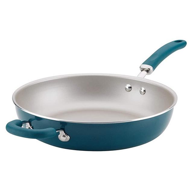 Rachael Ray 12012 Create Delicious Deep Nonstick Frying Pan / Fry Pan / Skillet - 12.5 Inch, Blue