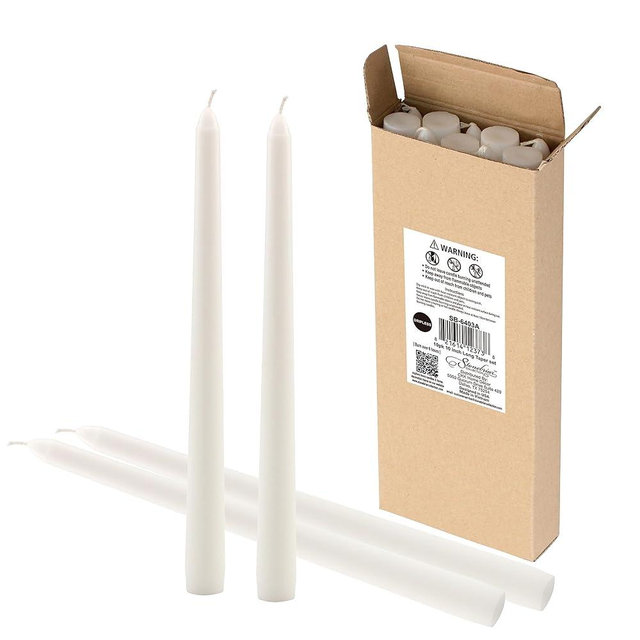 Stonebriar Tall 10" Unscented Dripless 10 Pack Taper Candles