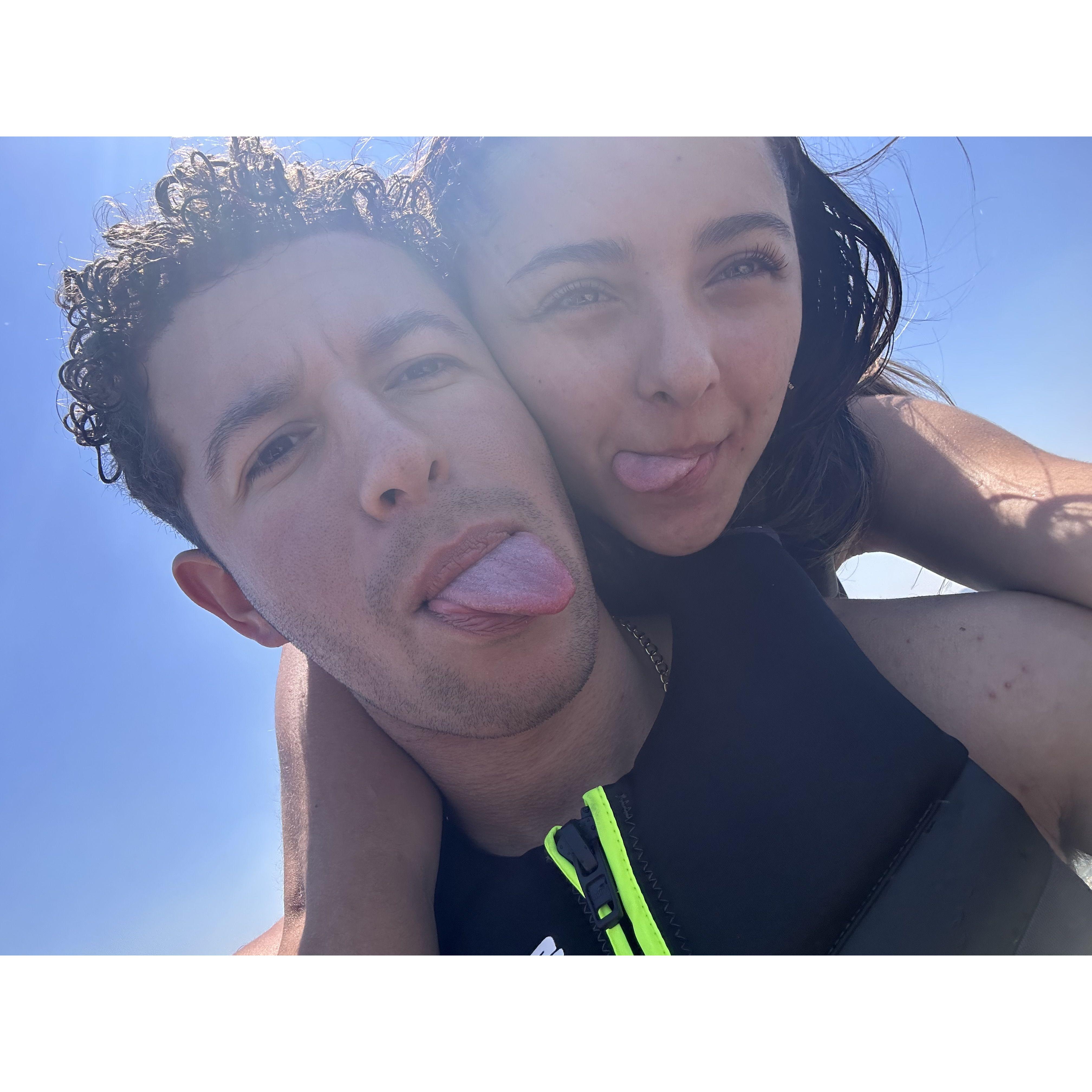 Probably our second date doing Jet Ski