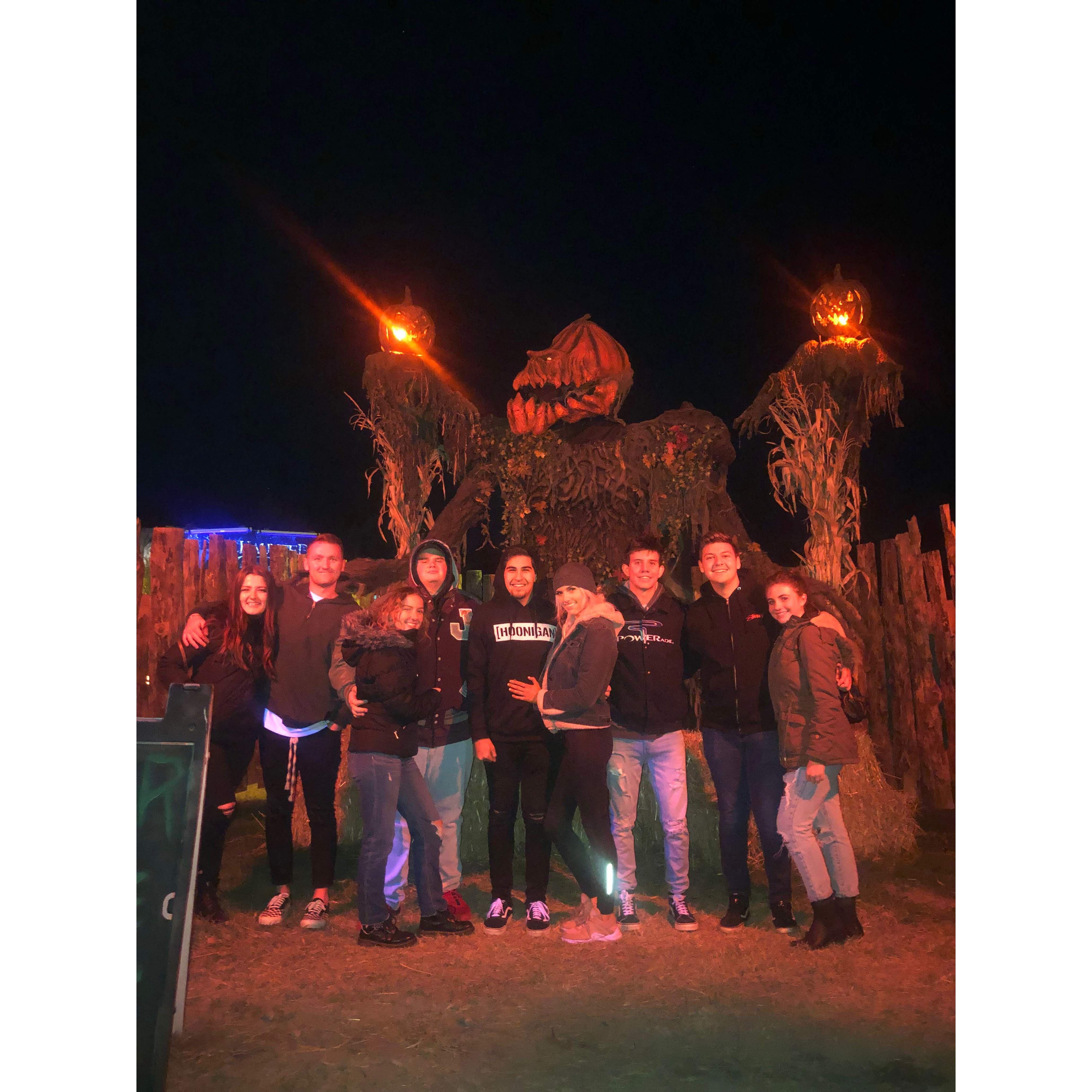 The first and only haunted house we went to together with all my work friends