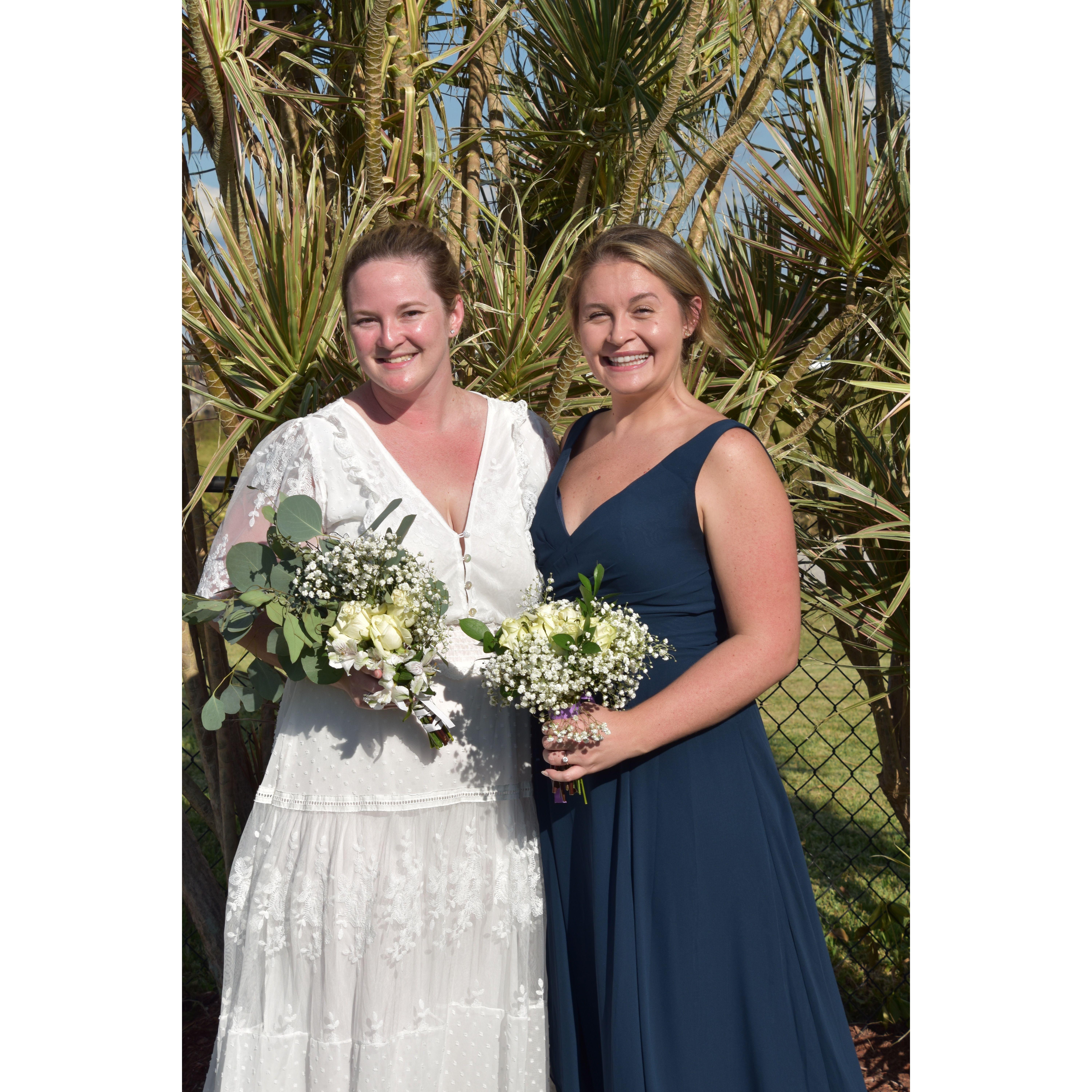 Kasey and her bridesmaid, Kristin