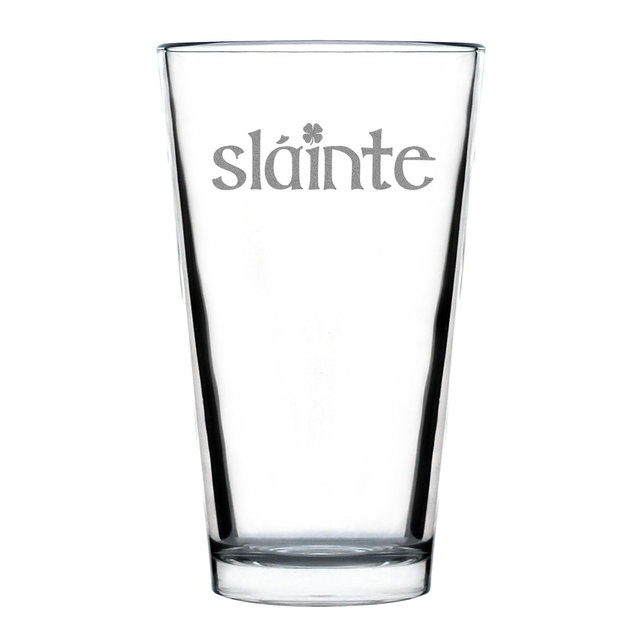 Bevvee Slainte Irish Cheers Pint Glass