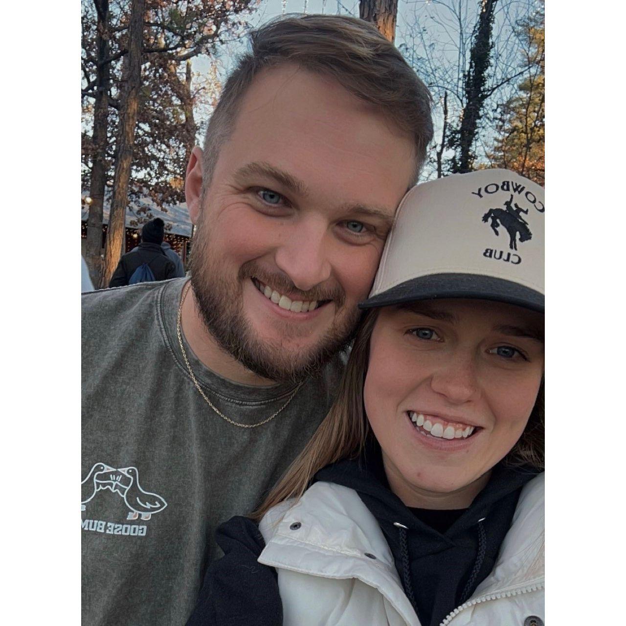 Silver Dollar City. We were newly dating at this point and only our friends Calli and Andrew knew, just so happens that we would run into about 6 other people we knew on this date haha!