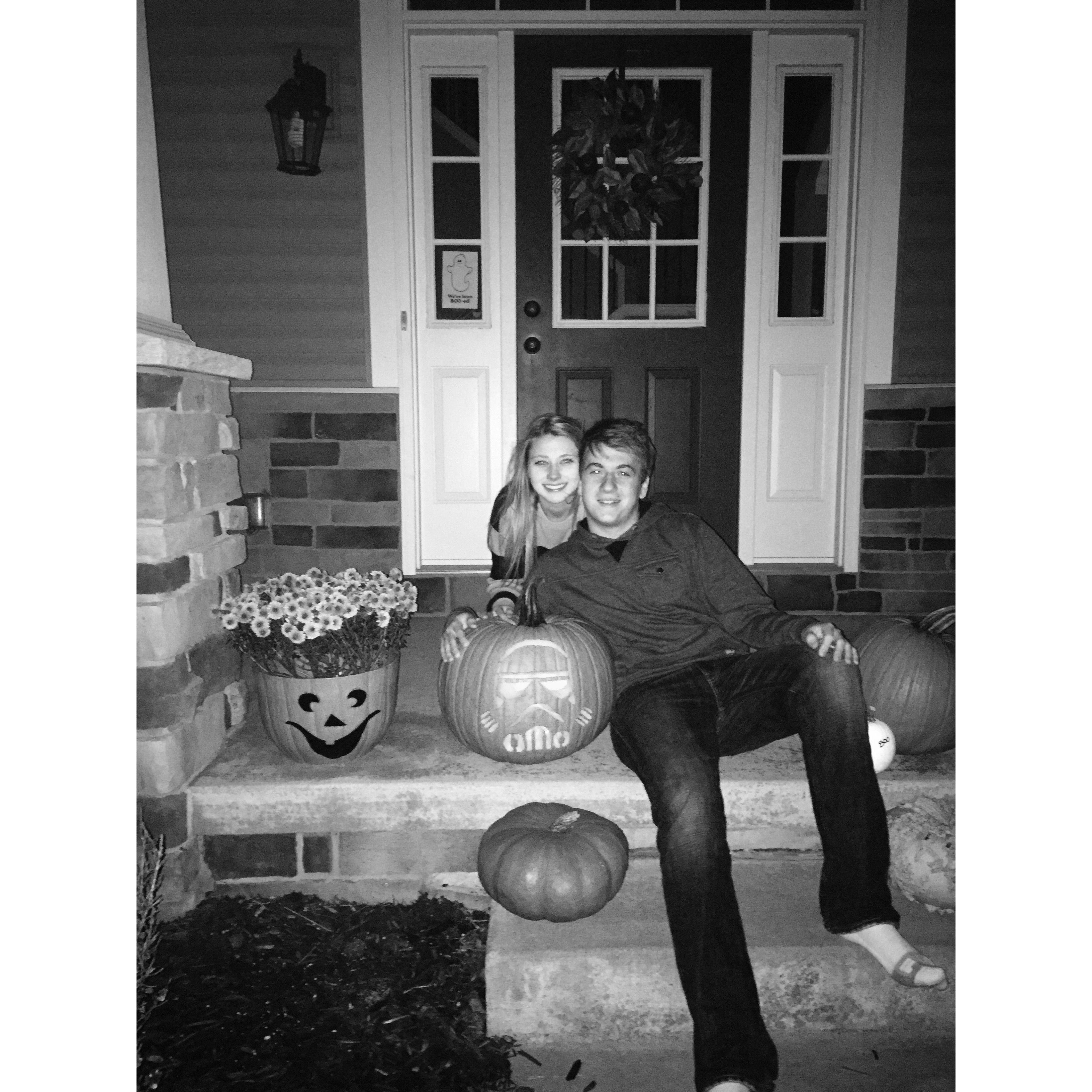 first carved pumpkin!