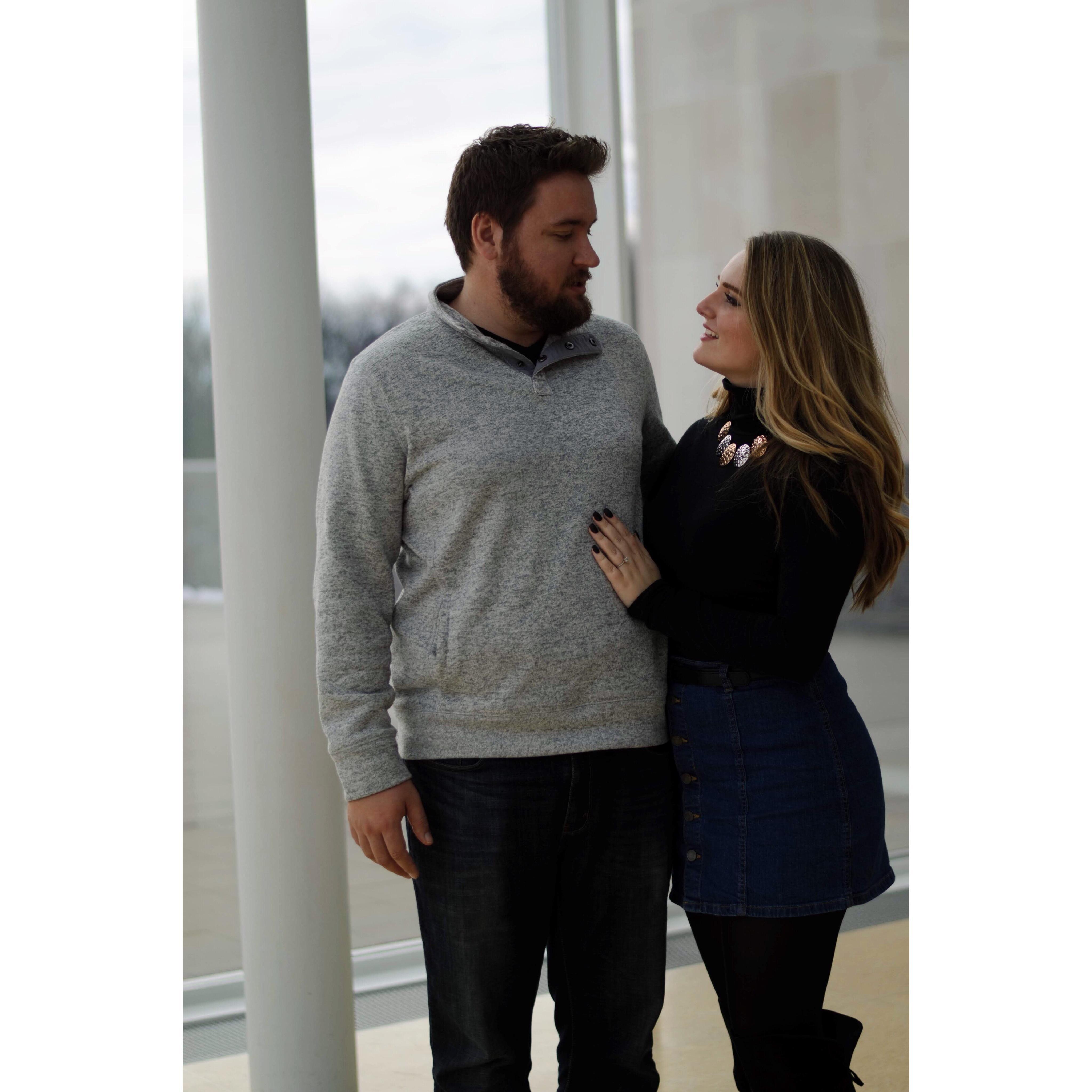 11.24.18 - North Dakota Heritage Center. Growing in love and can't wait until we say "I do!"