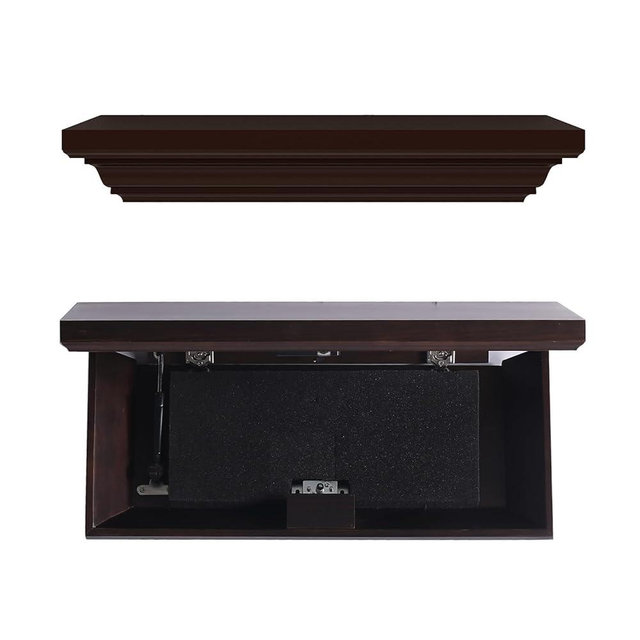 JOLLYMER Concealment Gun Shelf with Hidden Trap Door with RFID Lock