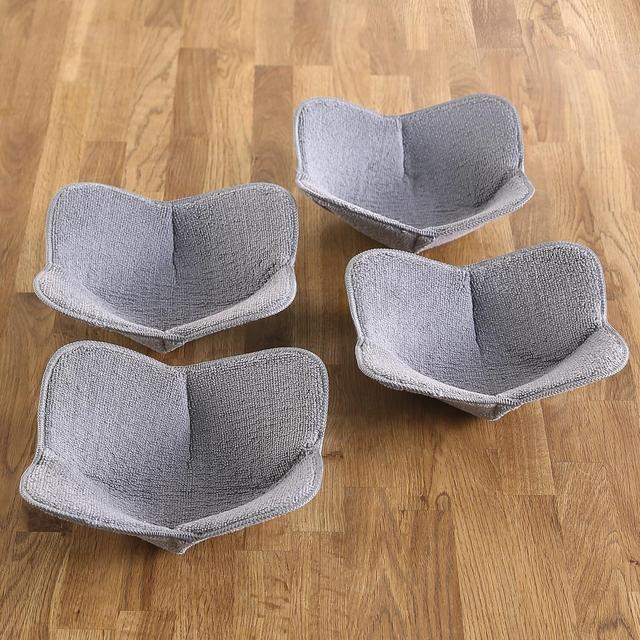 The Lakeside Collection Microwave Bowl Huggers – Hot Pads for Microwaves - Microwave Oven Mitt - Set of 4 - Gray