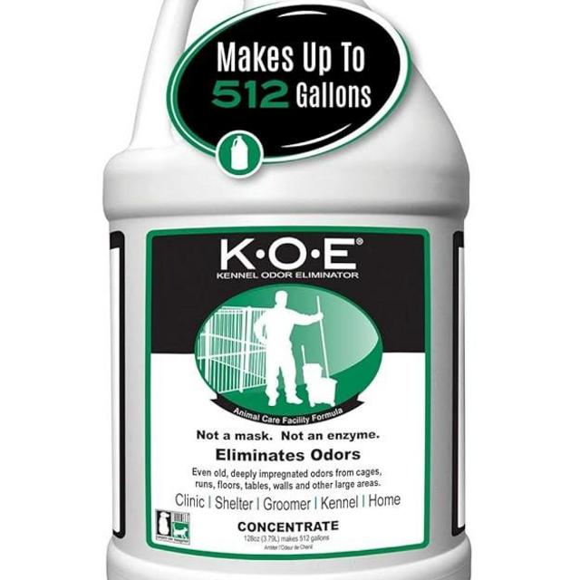 Thornell KOE Kennel Odor Eliminator Concentrate, Odor Eliminator for Strong Odors, Great for Cages, Runs, Floors & More, Pet Odor Eliminator for Home & Kennel w/Safe, Non-Enzymatic Formula, 128 oz