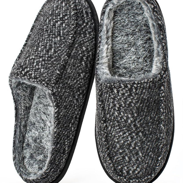 Cozylook Mens Indoor Slippers Memory Foam Non Slip House Shoes with Plush Lining Sizes 8-15