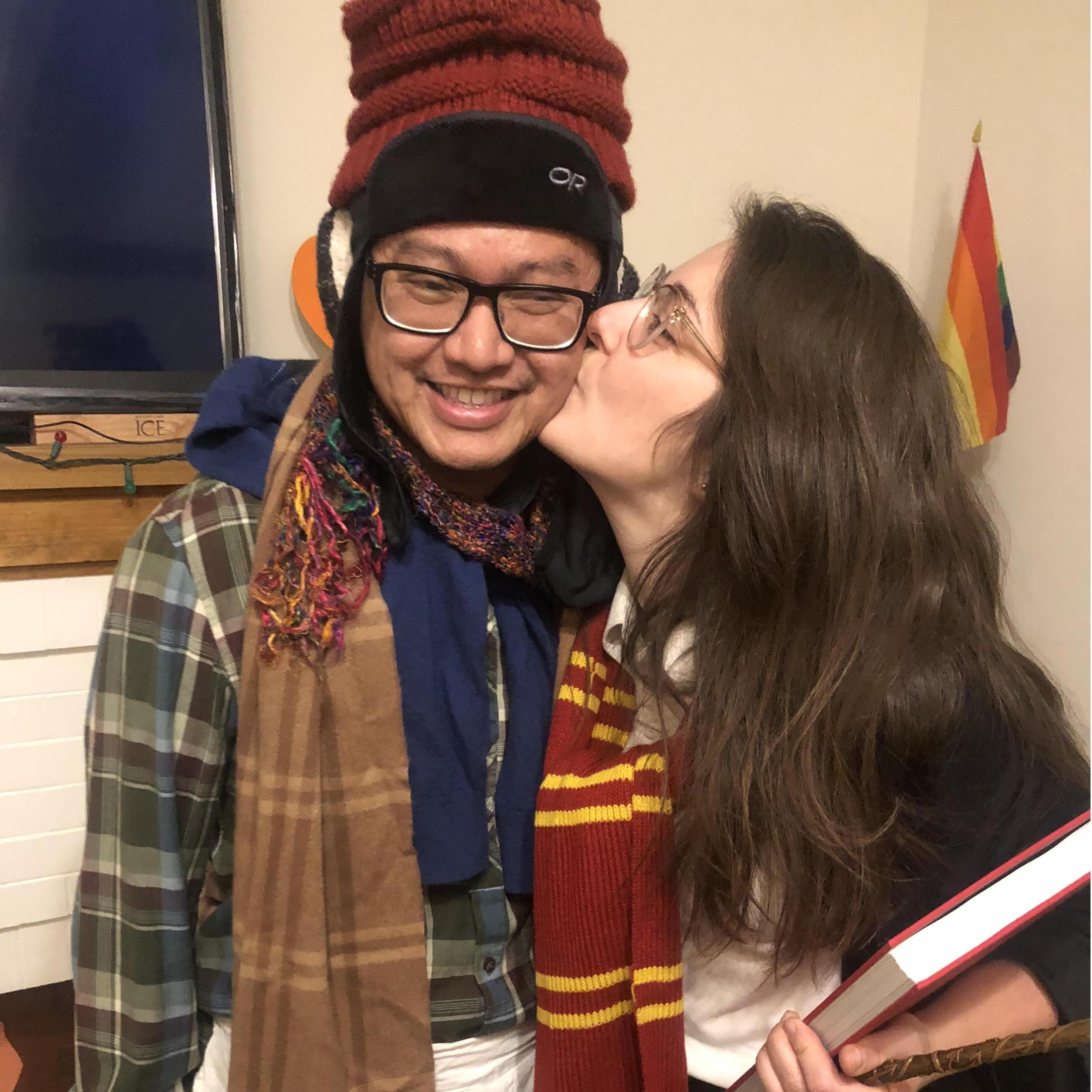 Hermione giving Dobby a big old kiss on the cheek. October 2018