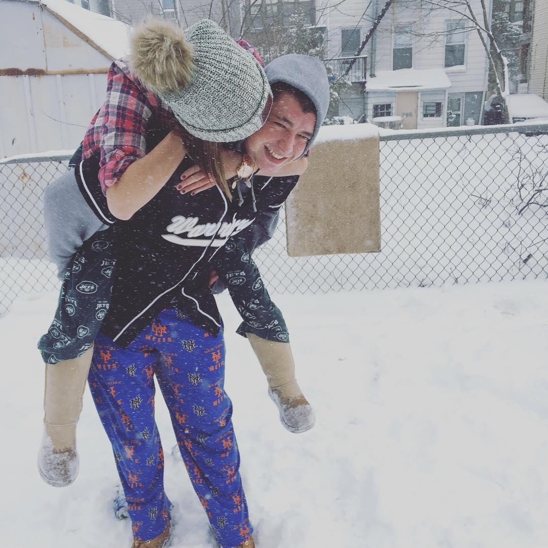 Snow day at Rutgers senior year