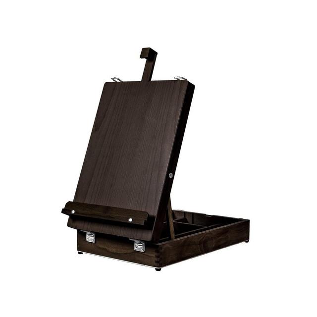 Kingart Wooden Art Box Tabletop Easel - Espresso