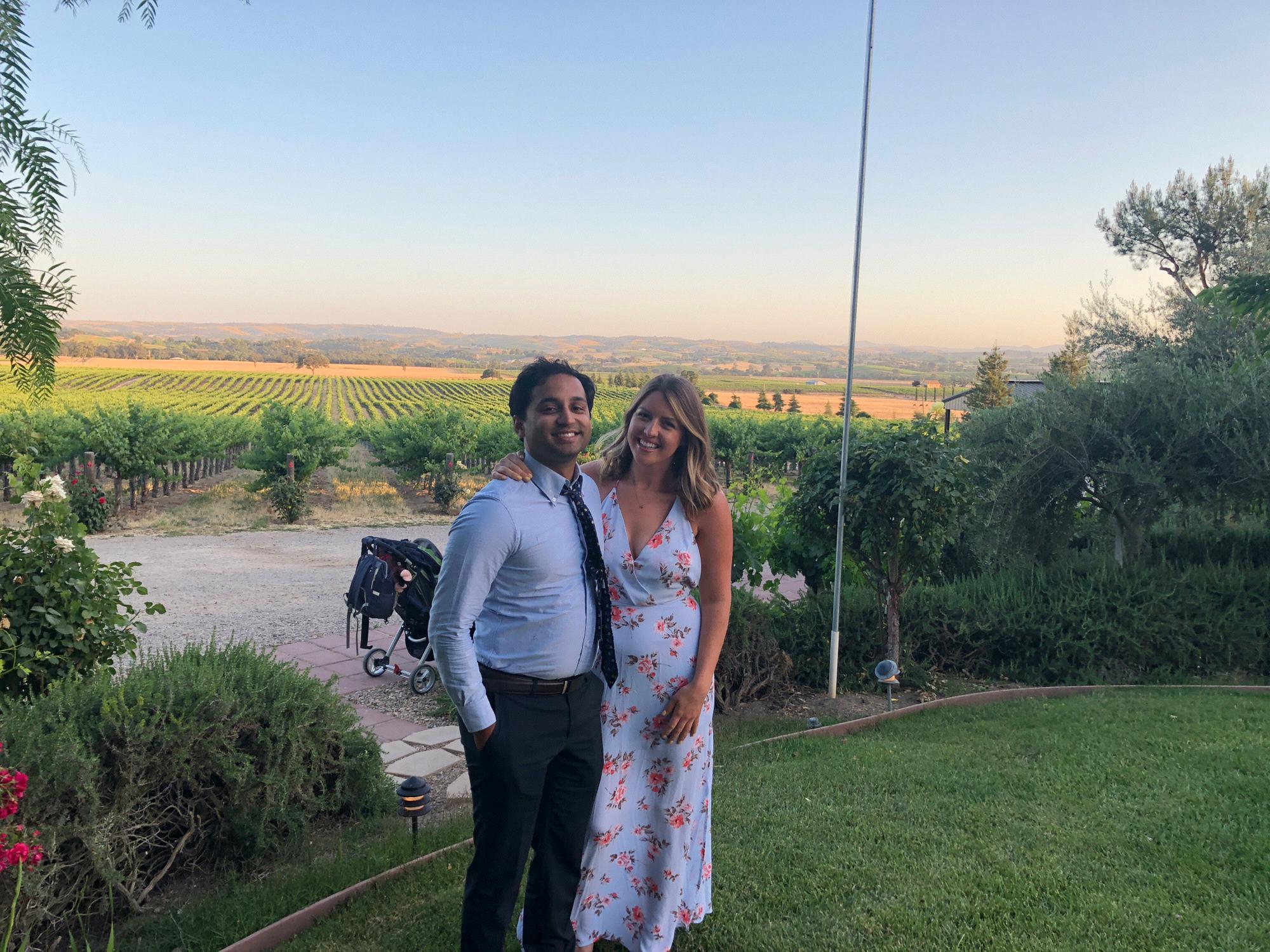 celebrating the Zimmerman’s in a california vineyard