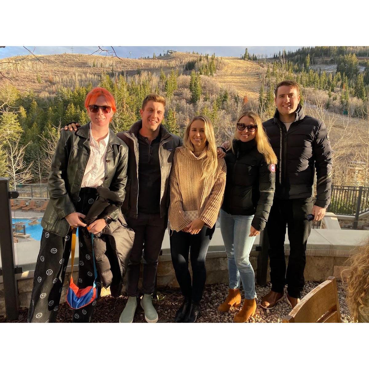 With Brooke's siblings in Park City, UT on Thanksgiving, 2021