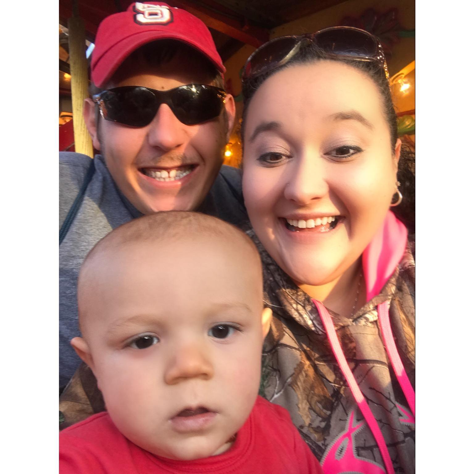 CB's first Dixie Classic Fair (Ben, Stacy & CB 10/2017)