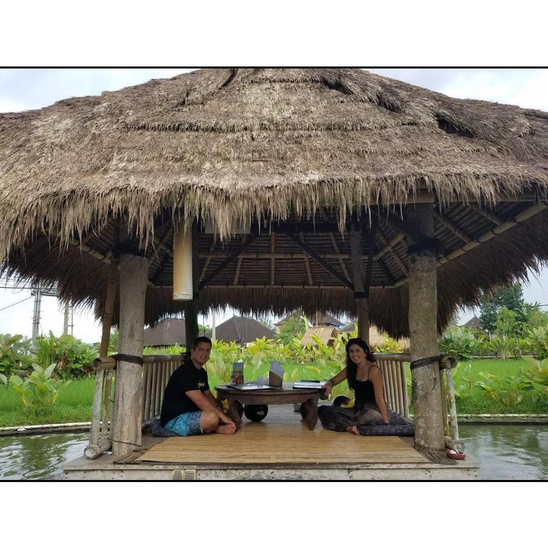 Breakfasts surrounded by rice fields. Ubud, Indonesia, 2018