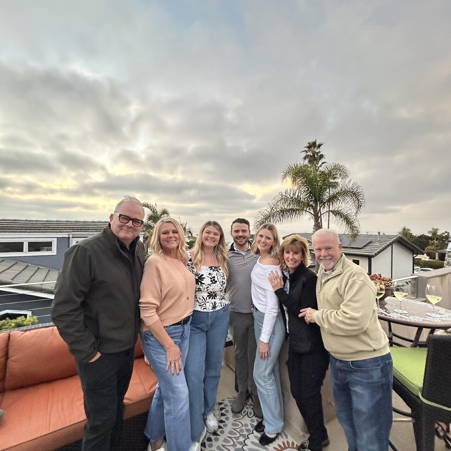 Celebrating with our families the day we got engaged!