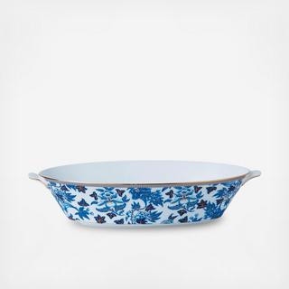 Hibiscus Oval Serving Bowl