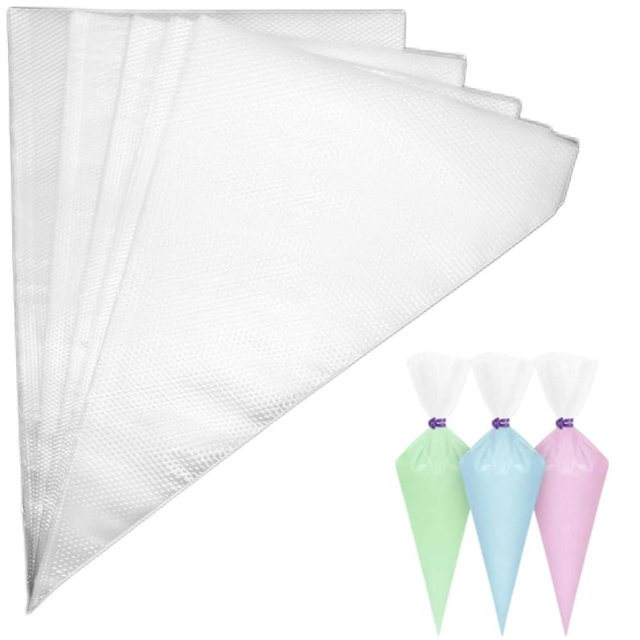 Piping Bags,100pcs 12 Inch Anti Burst Disposable Cake Decorating Bags,Non-Slip Pastry Bags-Ideal for Cakes,Cream Frosting and Cookie Decorating