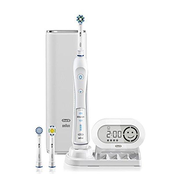 Oral-B WHITE 7000 SmartSeries Power Rechargeable Electric Toothbrush with Bluetooth Connectivity Powered by Braun