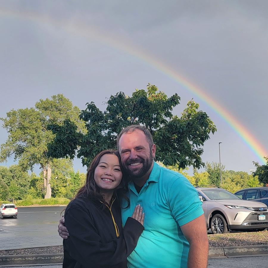 We saw our first double rainbow in Minneapolis Minnesota! 🌈🦄