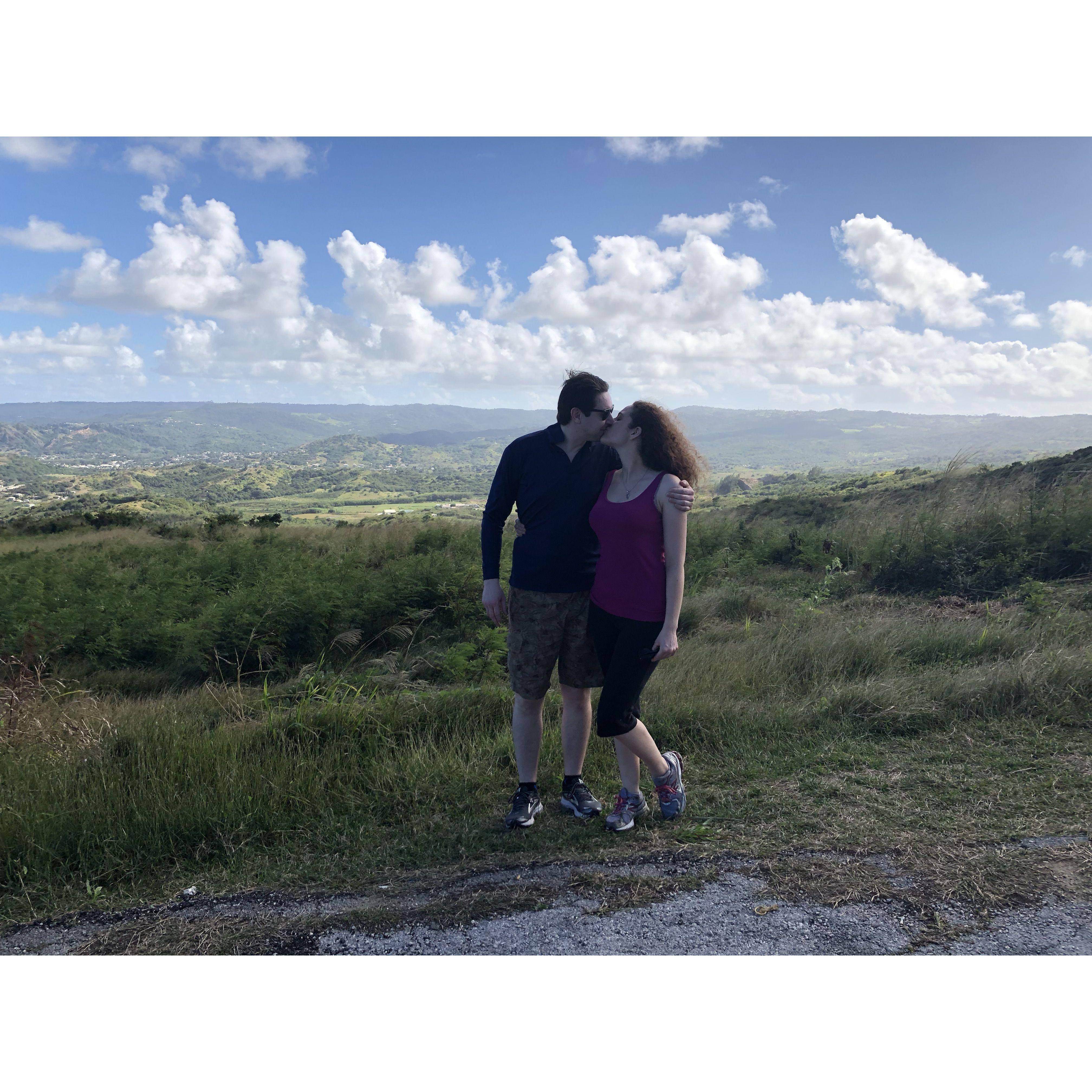 Smooching in Barbados