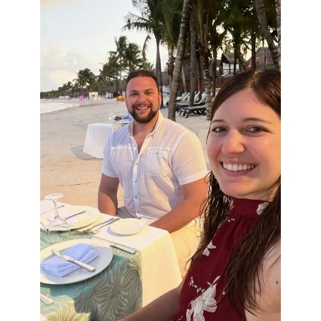 Private beach-front dinner in Mexico