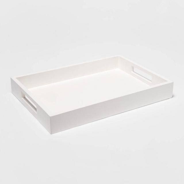 16" x 2" Decorative Rectangle Tray White - Project 62™