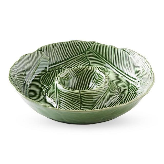 Banana Leaf Chip & Dip Bowl
