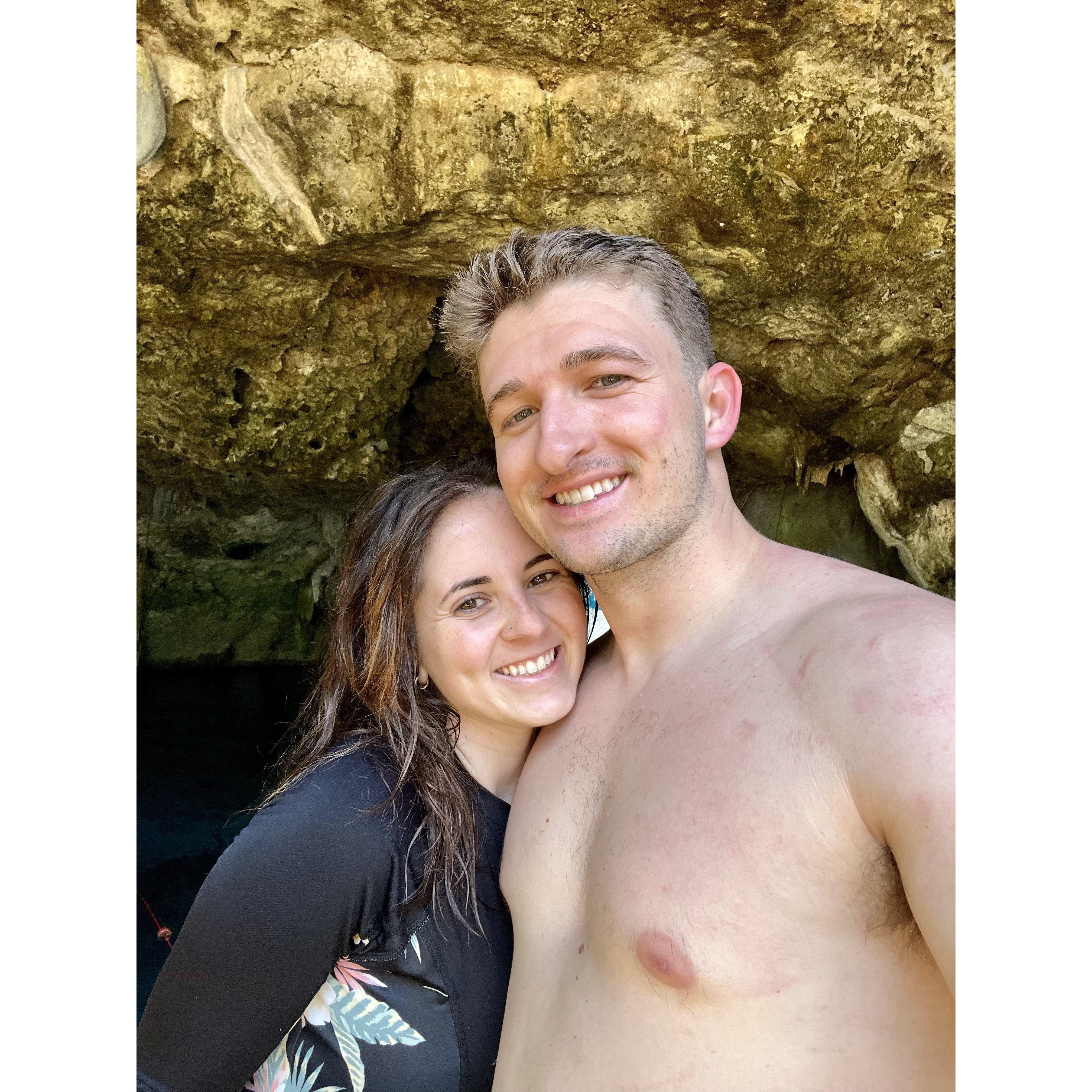 Trent's first scuba dive in a Cenotes in Mexico!