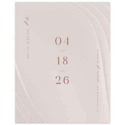 Linen, Beige Wedding Digital Save the Date - Asher Portrait