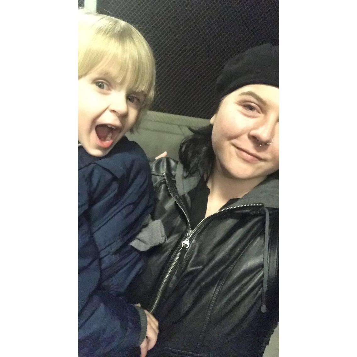 Kelsey with her cousin Isaac at the Cheyenne Mountain Zoo.