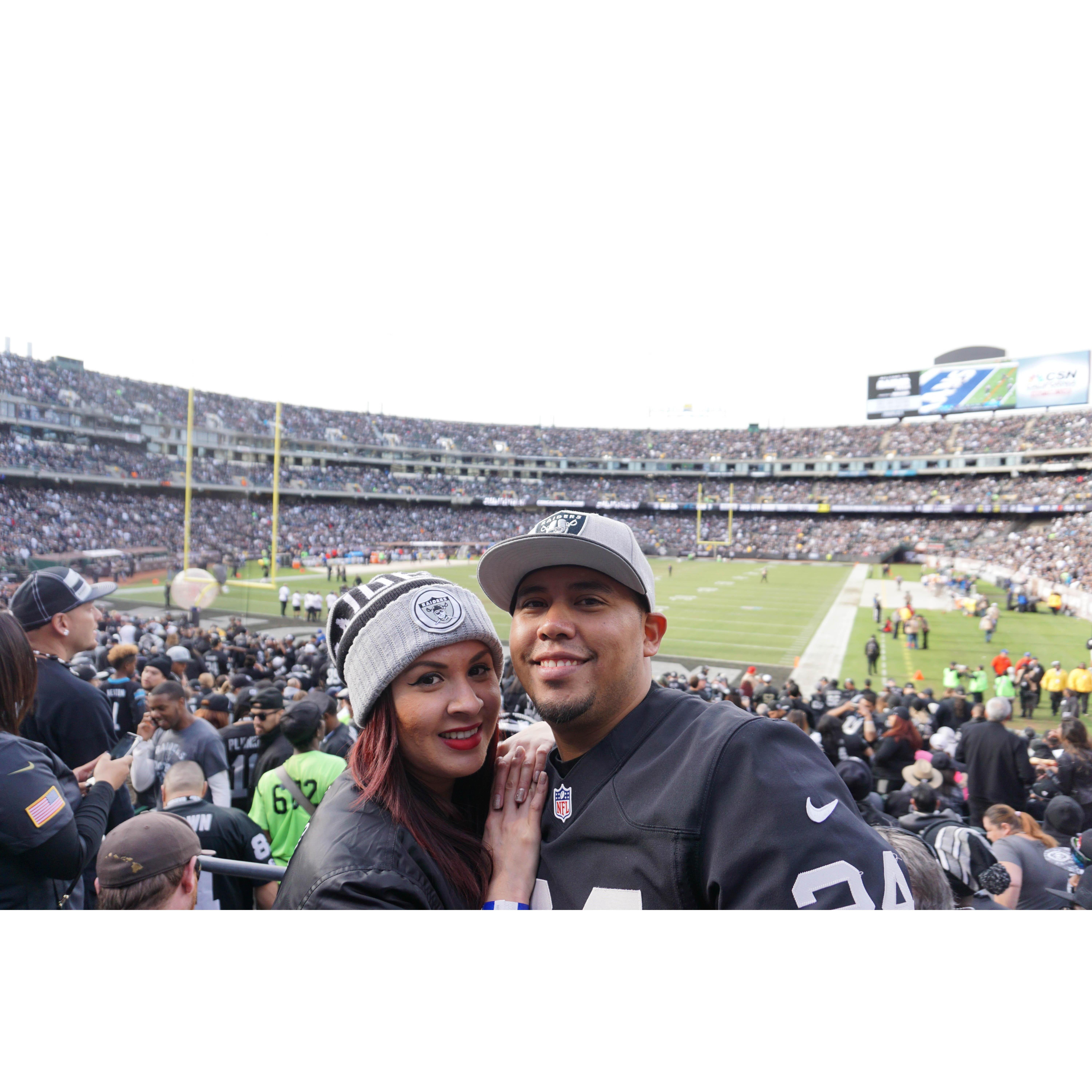 Our first Time at a RAAAAAIIIIDEEERRRSSS game!!