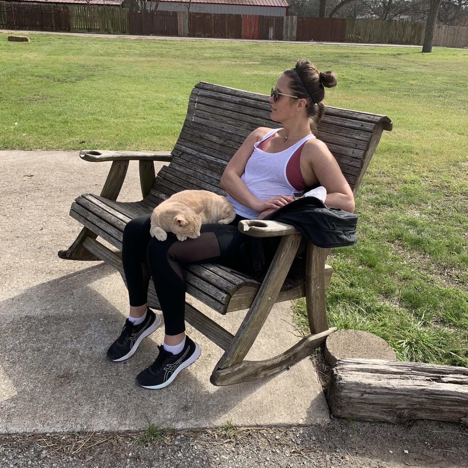 Part of our vacation ritual has become bonding with the local cats.