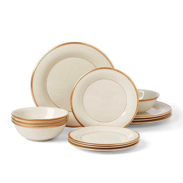 Lenox Eternal Piece Dinnerware Set, 12 Count, Ivory