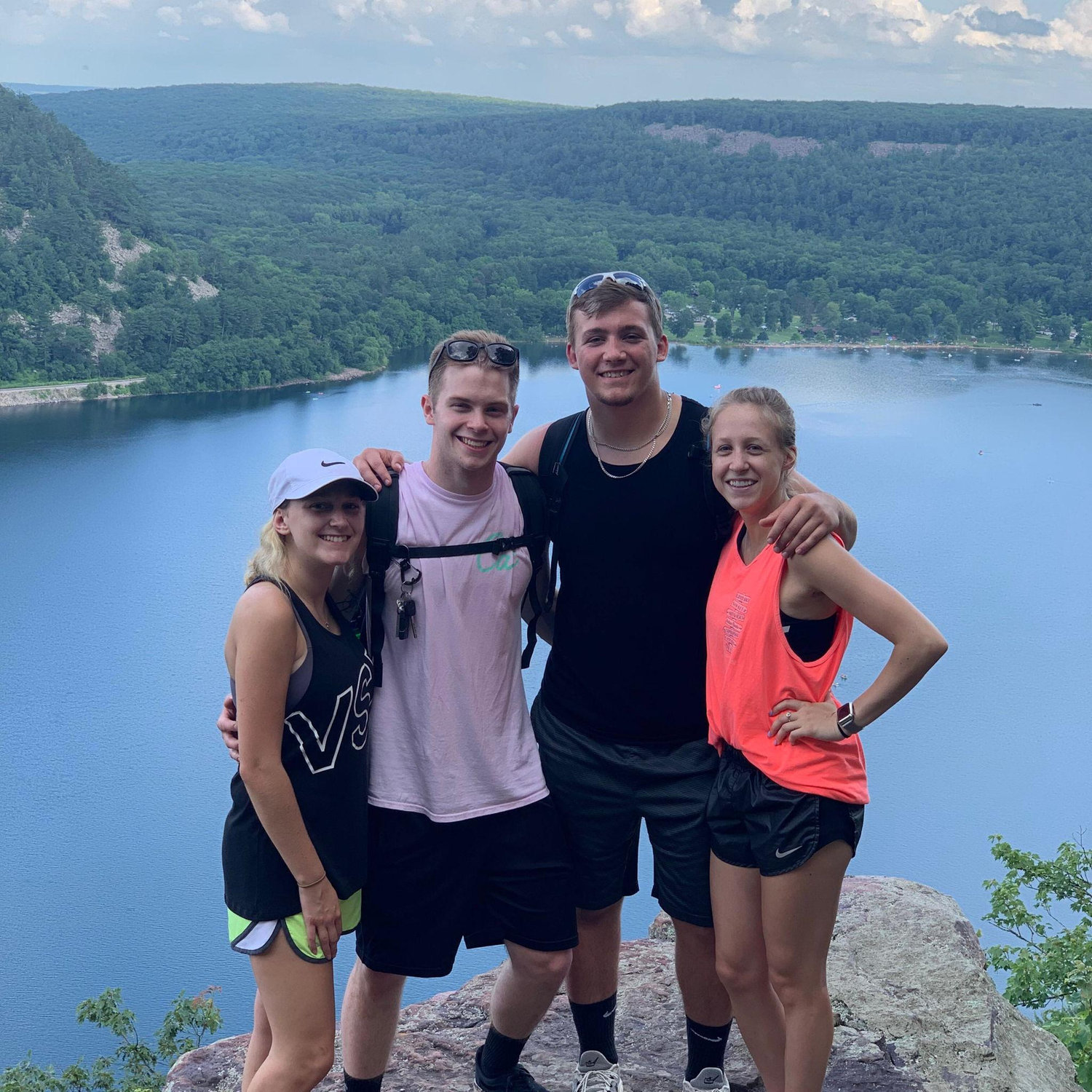 Hiking Devils Lake with our friends Jake and Ally.