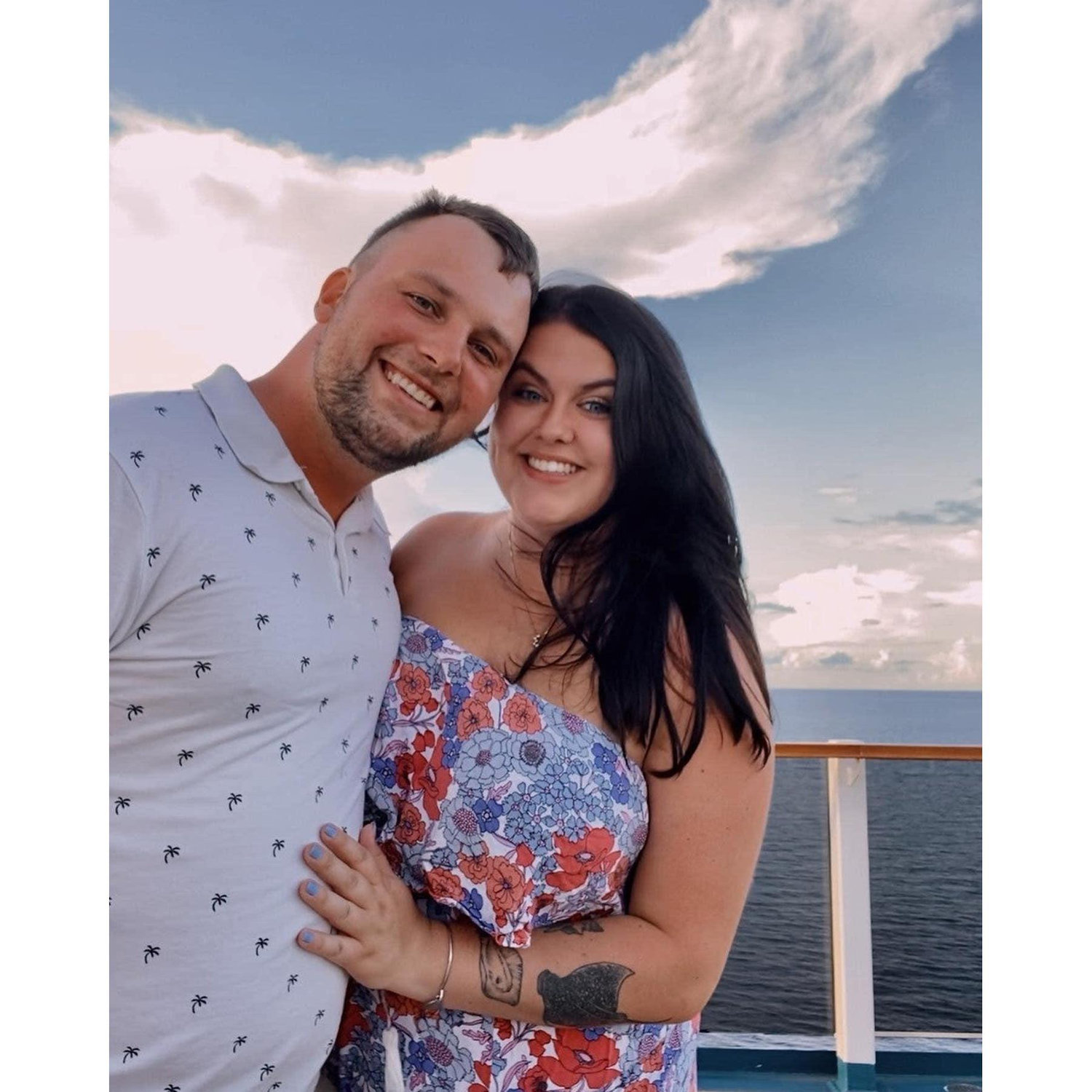 Three months in… and already sailing into forever. Our first cruise together!