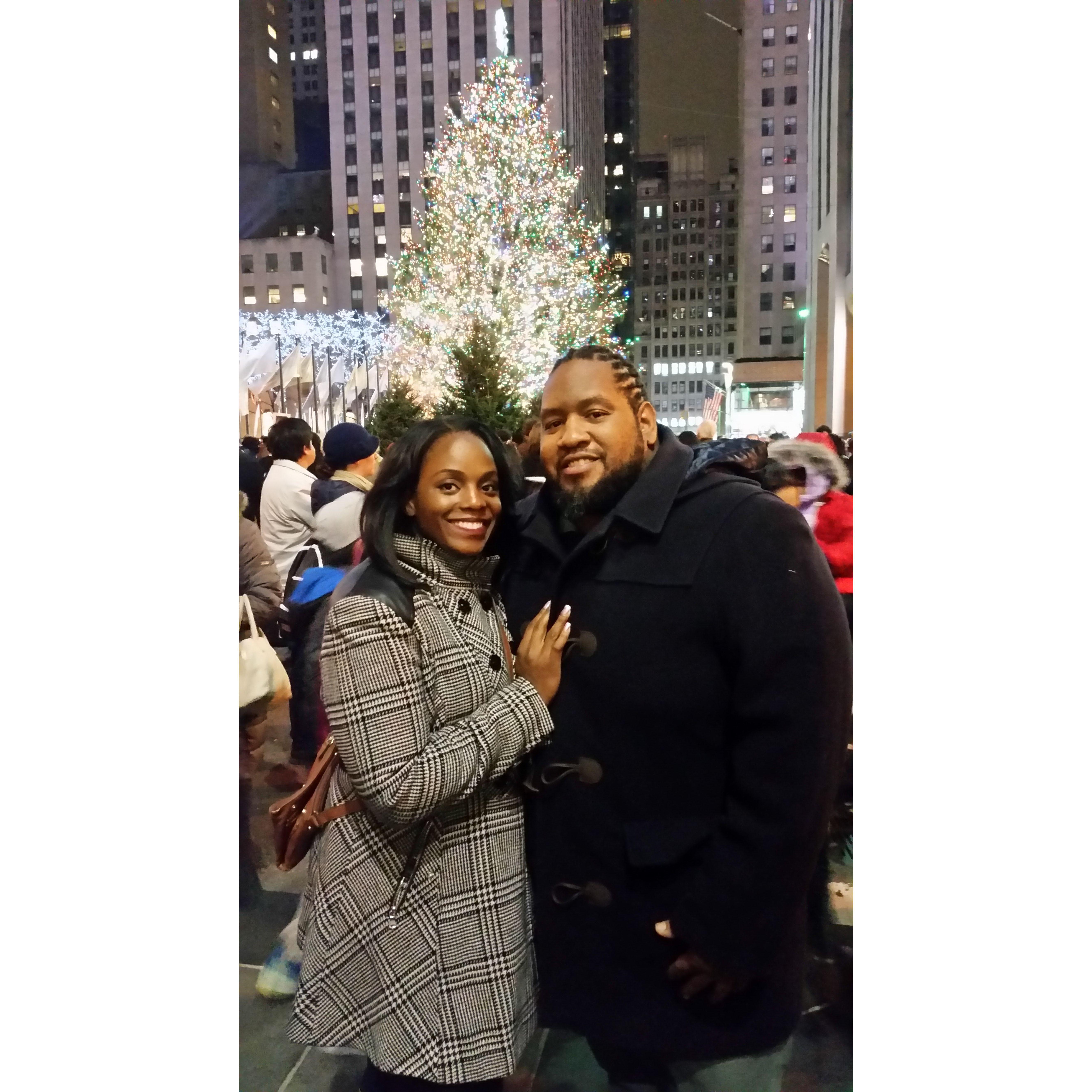 Our first Christmas. Rockefeller Christmas Tree NYC