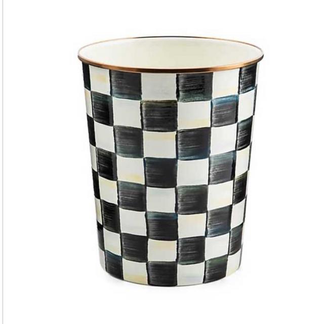 Mackenzie-Childs Courtly Check Waste Bin