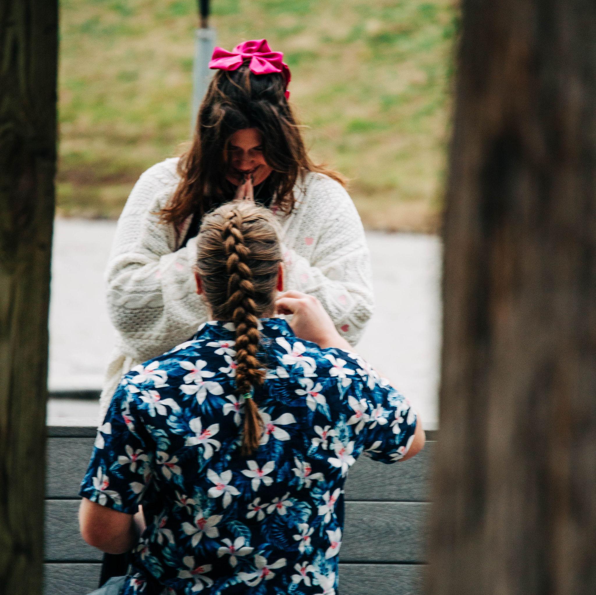 The proposal, courtesy of Hannah Dismuke