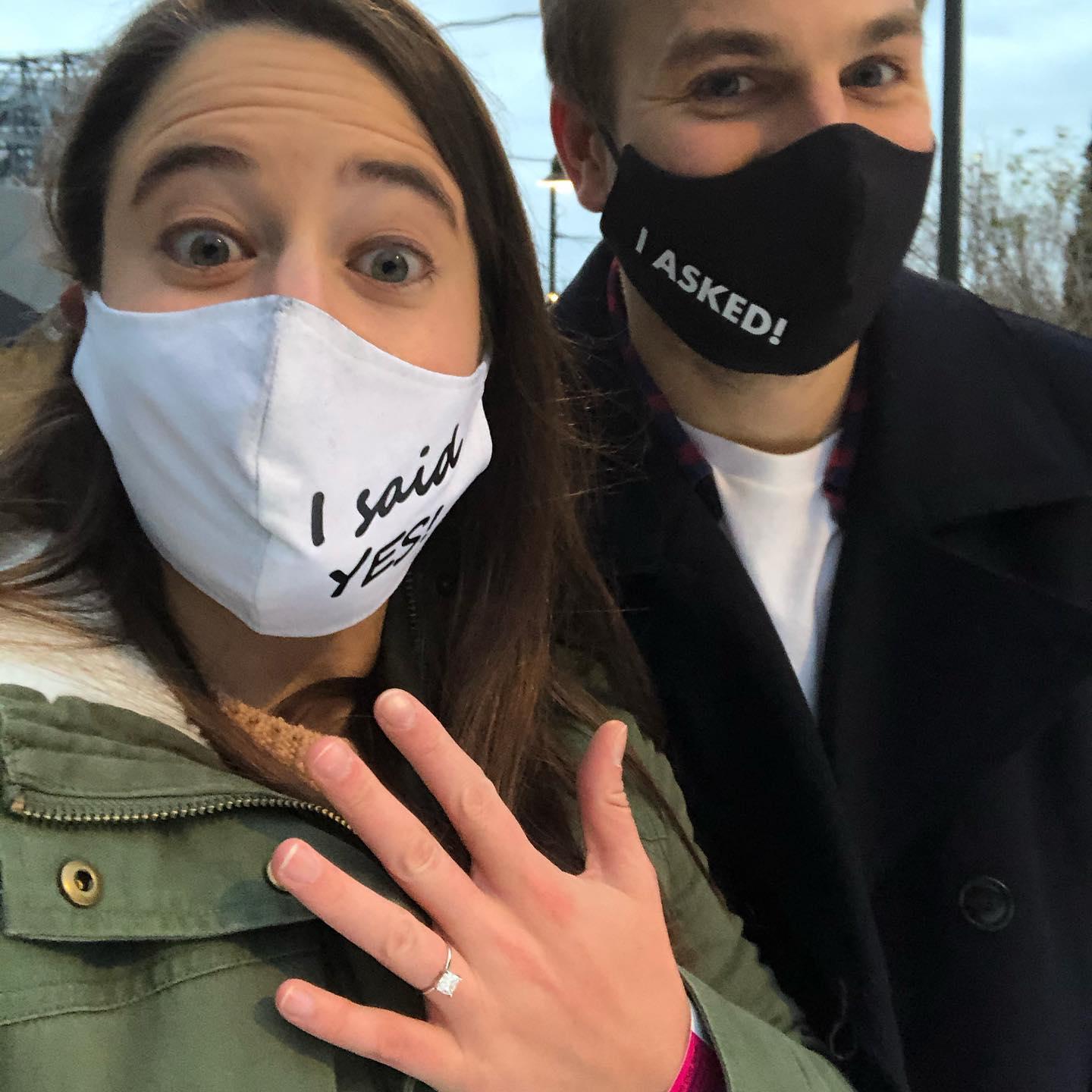 The engagement - after 6 annual dates to the ice rink in Chicago Andrew got on one knee and proposed on 12/5/2020