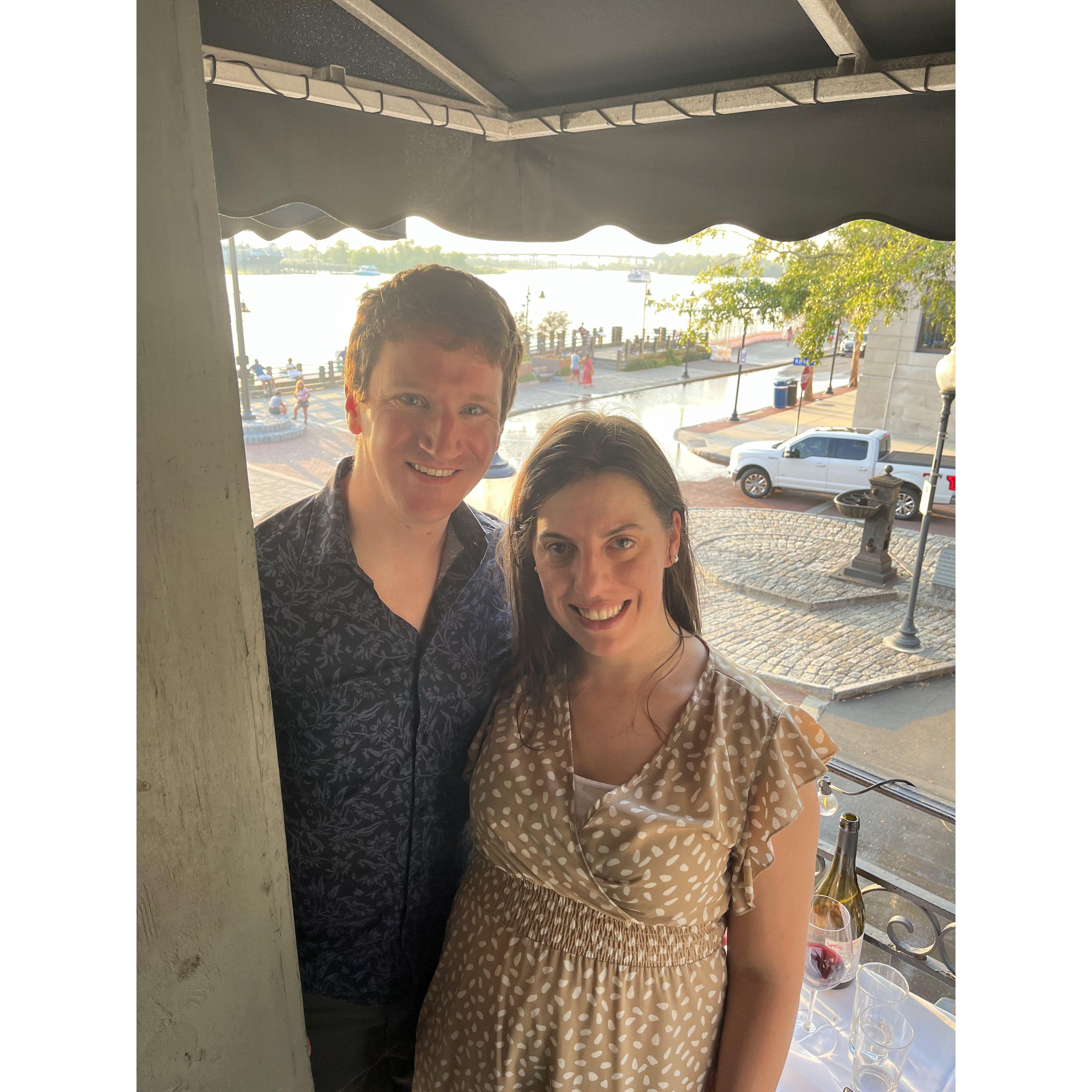 The dinner after the proposal - Wilmington, NC
