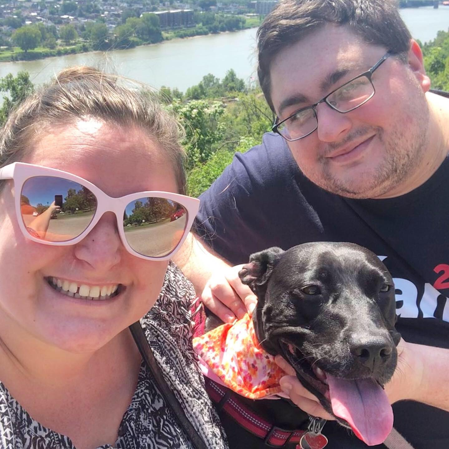 With our pup Ellie in Eden Park