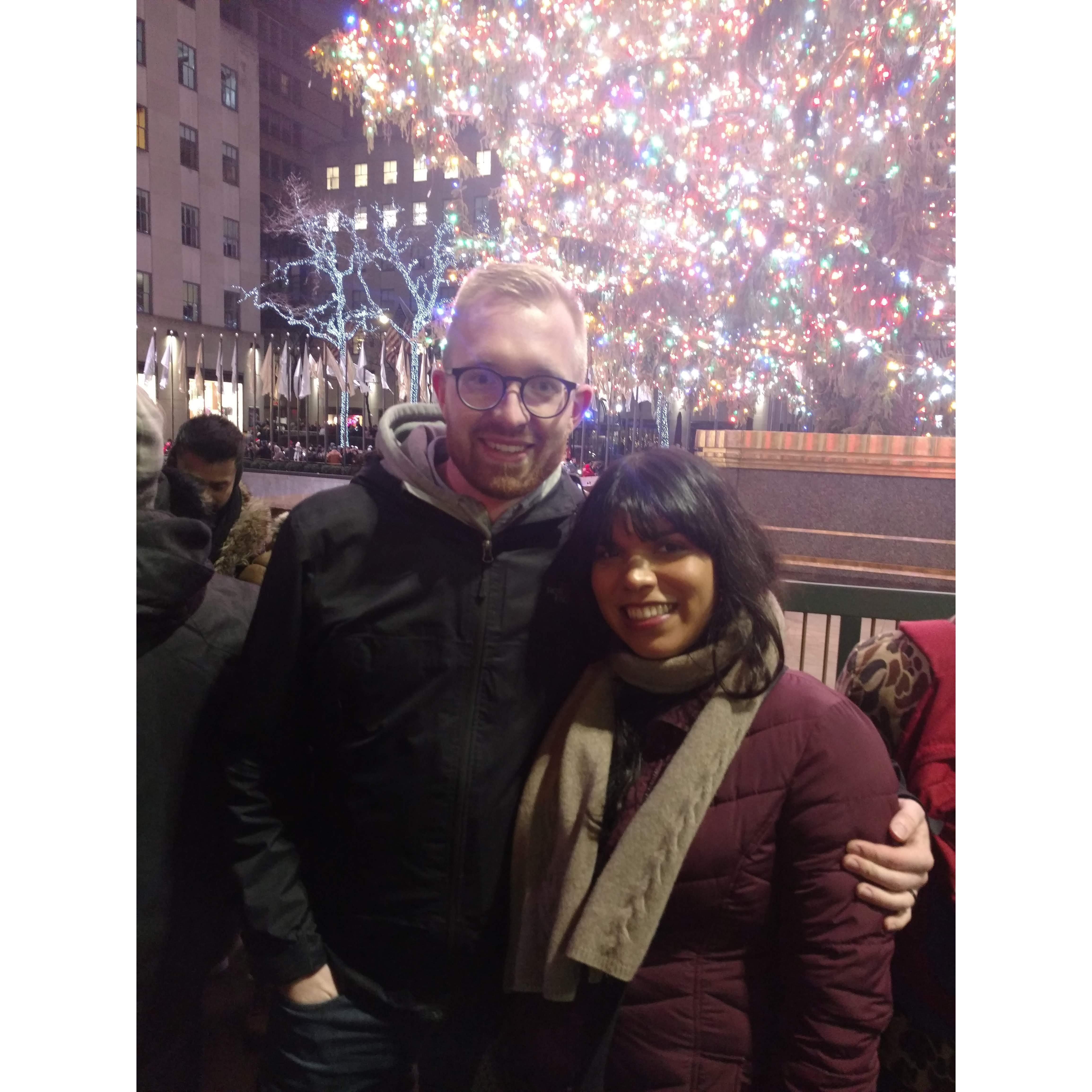 December 2019. Jess and Johan visit Rockefeller Center in NYC.