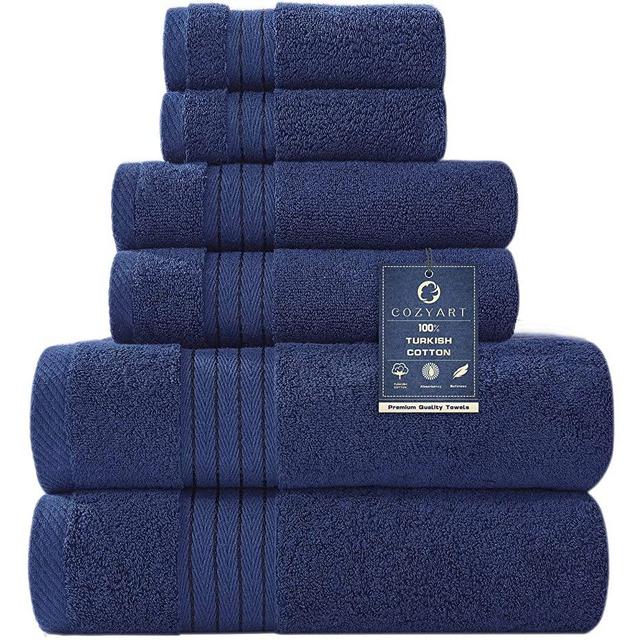 COZYART Green Cotton Hotel Large Bath Towels Bulk for Bathroom, Thick  Bathroom Towels Set of 6 with 2 Bath Towels, 2 Hand Towels, 2 Washcloths,  650