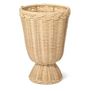 AERIN Freya Rattan Mini Pedestal Vase
