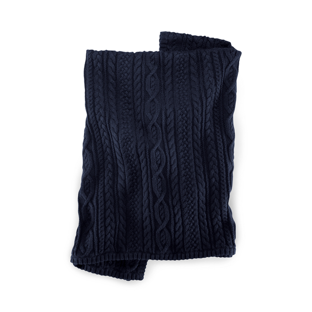 Ralph Lauren Aran-Knit Cotton Blanket